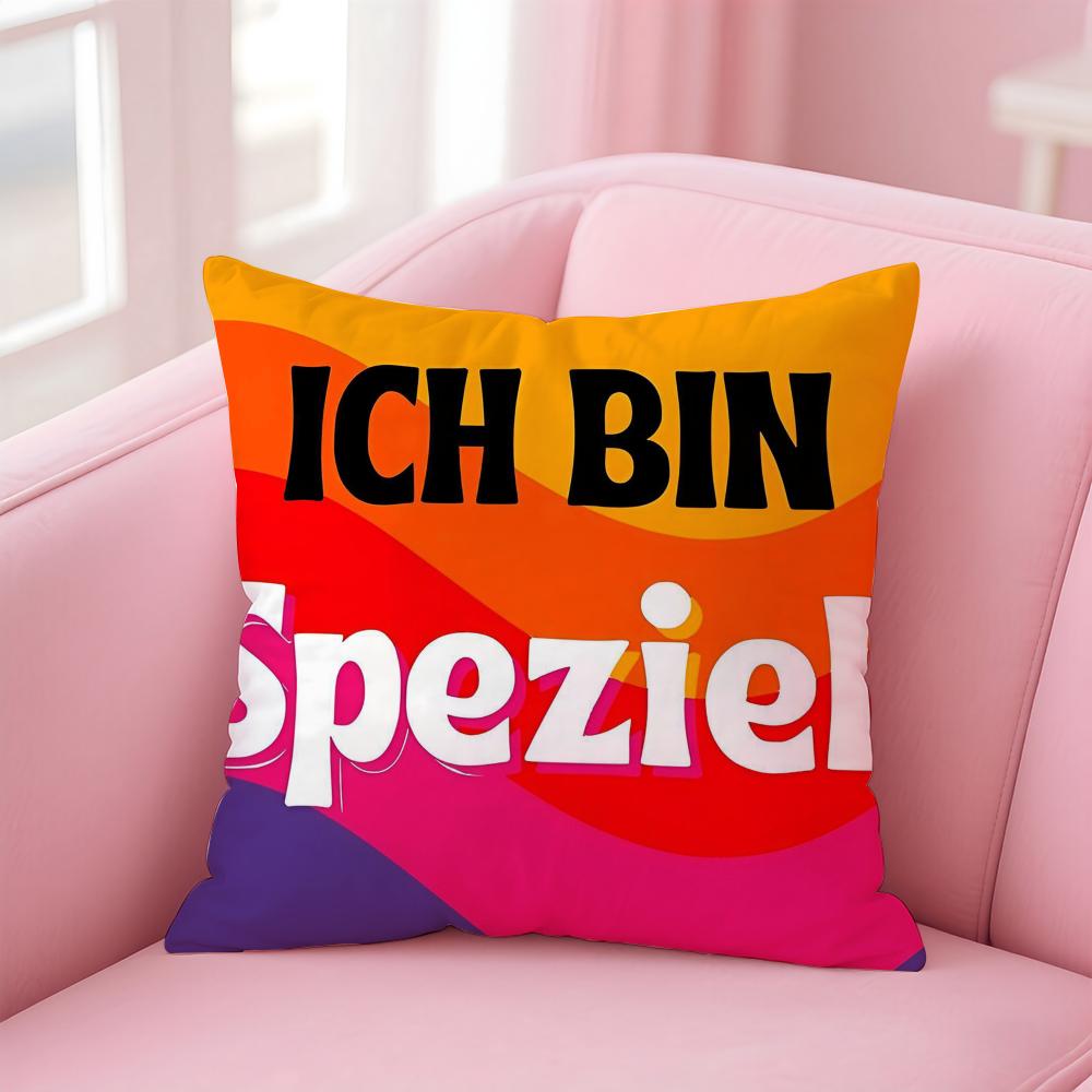 Classic PPaulaner Spezi Logo Cushion Cover Pillowcase Short Plush Invisible Zipper Room Sofa Cushion Cover