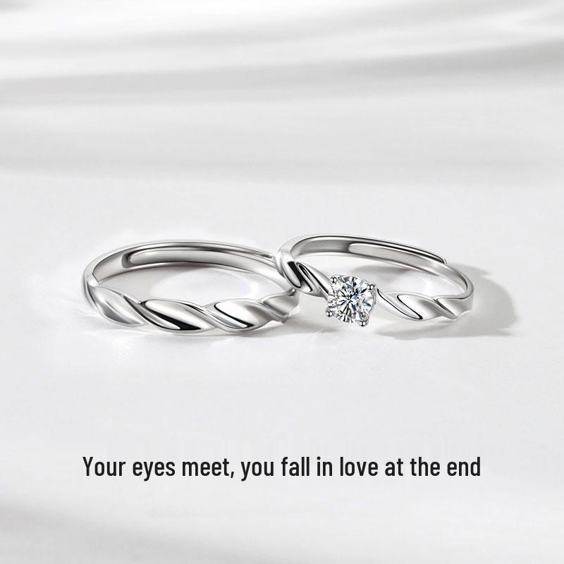 

Moebius Zircon Couple Rings: Korean Style, Adjustable Luxury Rings for Men & Women Men s Ring