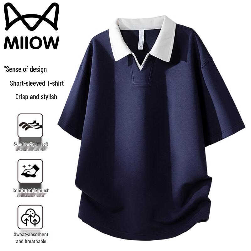 MiiOW Men s Short Sleeve Polo Shirt 3XL