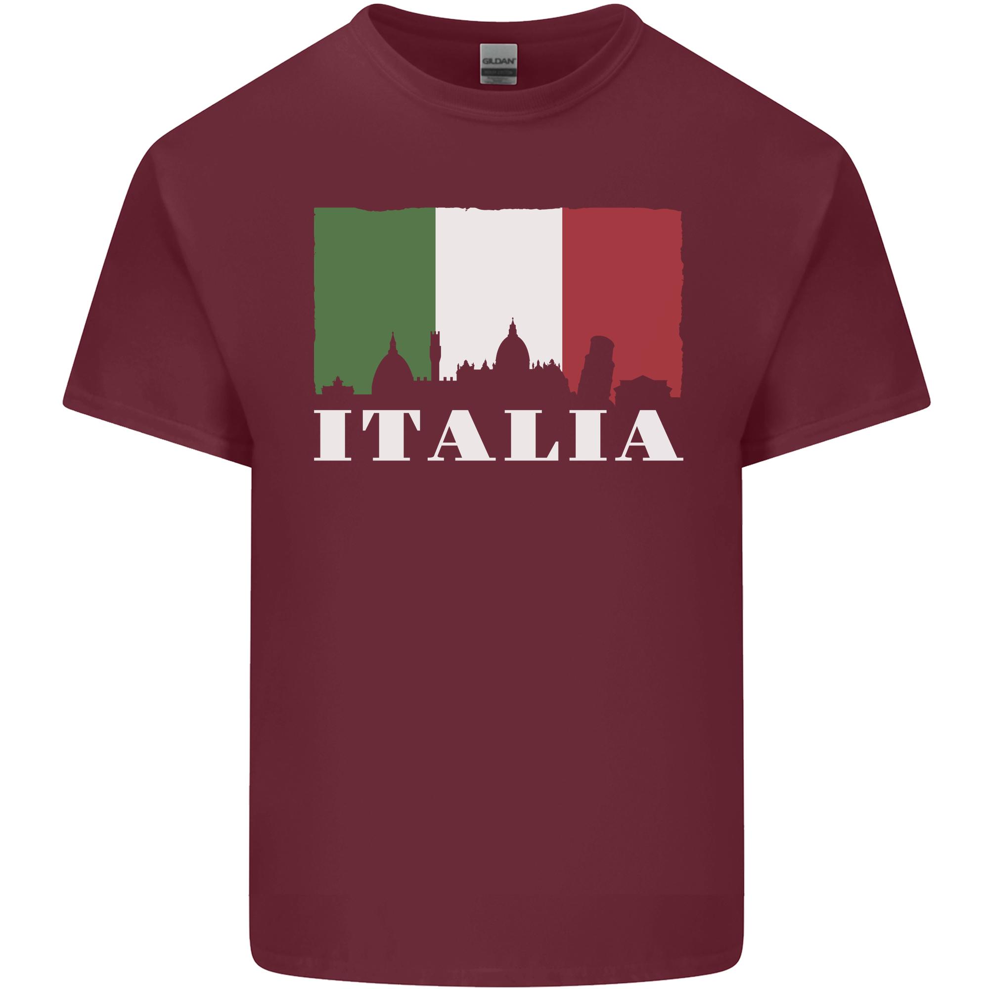 Italy Skyline Italian Flag Unisexs Light Cotton TShirt S