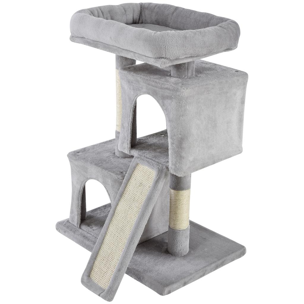 Cat Tree for Indoor Cats 81cm Cat Scratching Post Scratch Board Kitten Tower Climbing Frame Grey