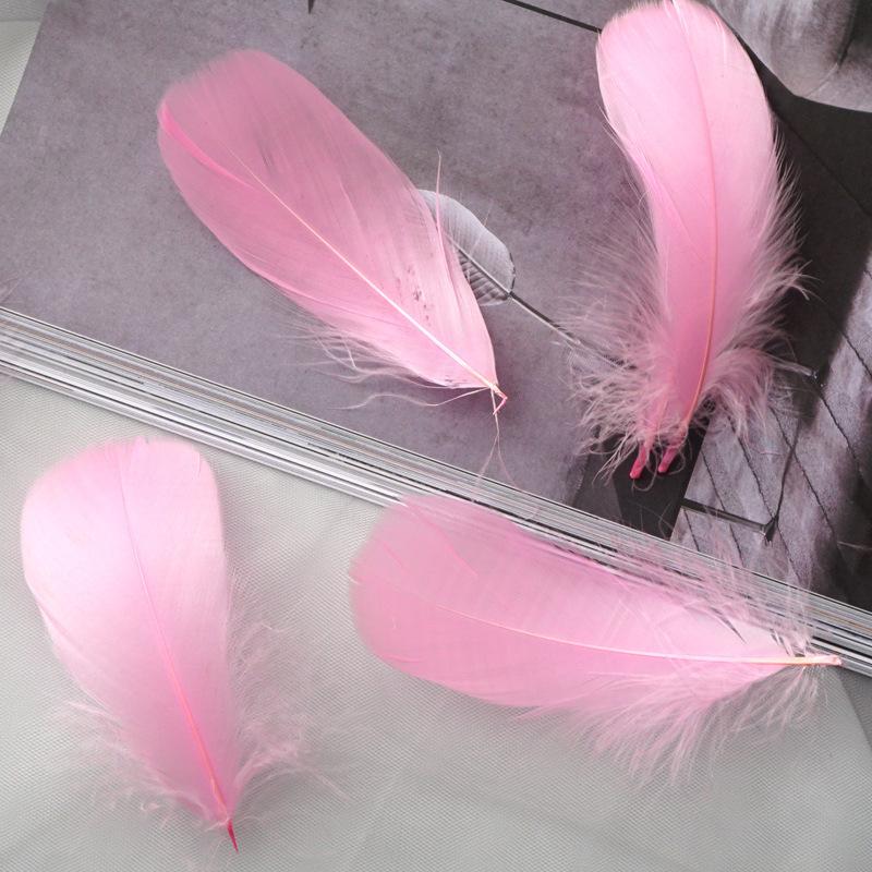 50Pcs Macaron Colored Feather Decorative Goose Feather Large Medium Floating Dream Net Gift Box Filled With Bouquet Diy Handmade Materials