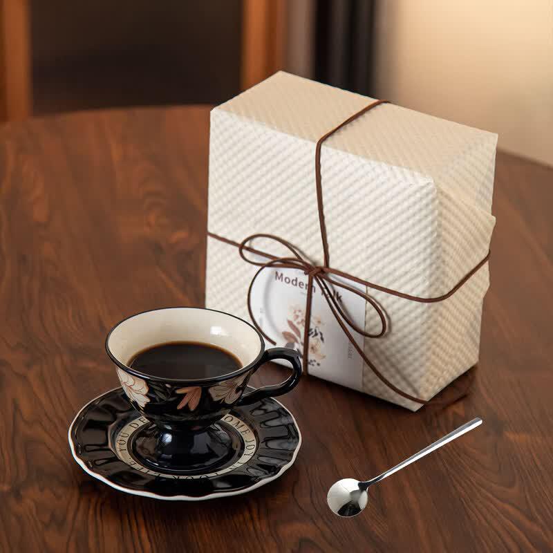 Qiwei Jilian Ceramic Retro Coffee Cup Set