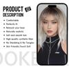 EASIHAIR Light Brown To Platinum Ombre Synthetic Wigs for Women Short Wavy Cosplay Lolita Natural Hair Wig with Bangs Heat Resistant