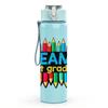 1PC Team 5th Grade Crayon Slogan Print 750ml Color Plastic Sports Water Bottle Leakproof Flip Straw Lid Suitable for Sports Office Home Use