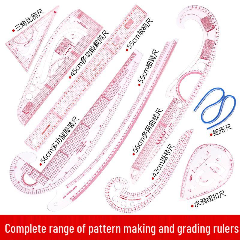 Multi-Function Sewing and Pattern Making Curve Ruler Set