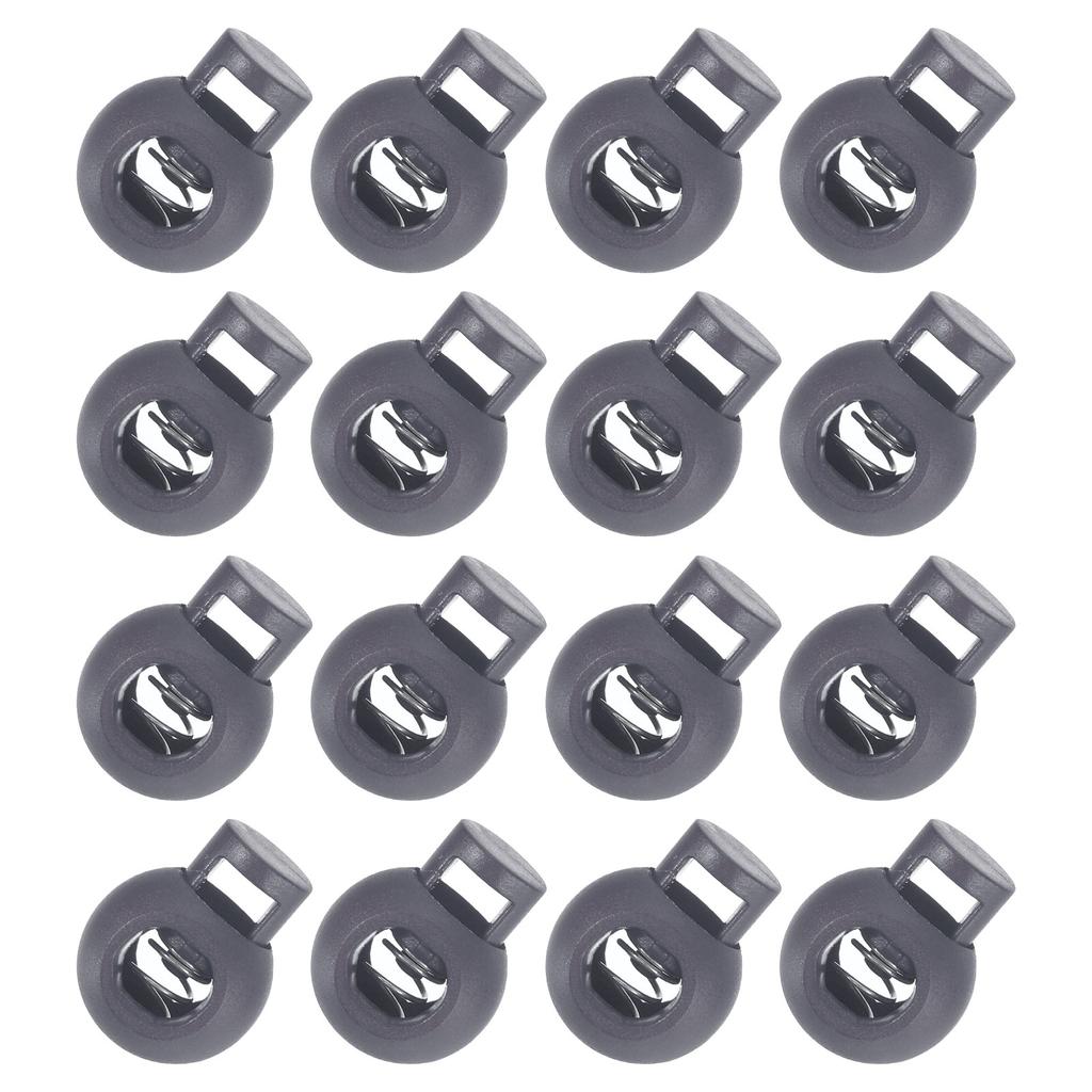50Pcs 8mm Plastic Cord Locks Spring Slider Toggles Clip End Stopper Fastener Round Ball Shape for Drawstrings Paracord Shoelace