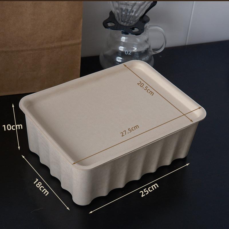 

Environmentally Friendly and Biodegradable Large Gift Box Pulp Coffee Packaging Minimalist Design Stackable Home Office Storage