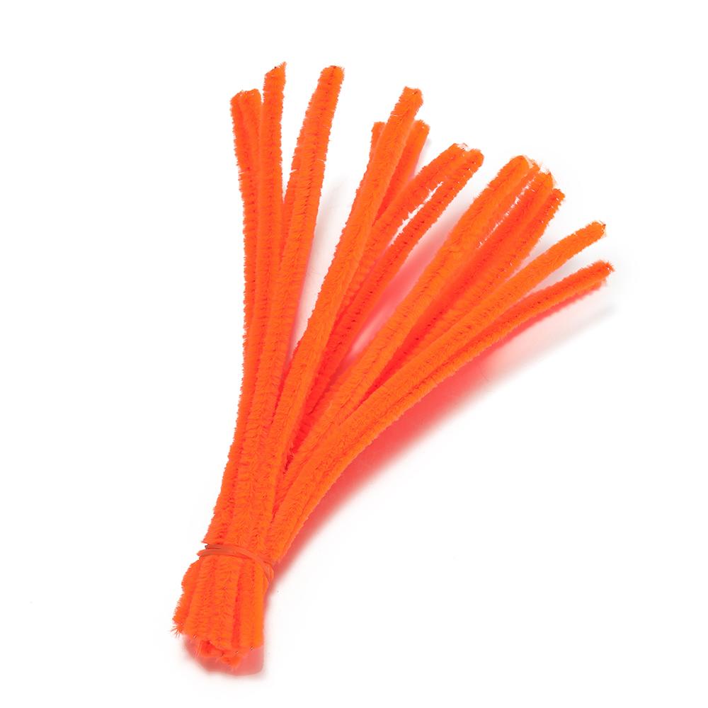 100Pcs 30cm Colorful Chenille Stem Twisted Rod Wool Root Fluffy Bar Iron Wire for DIY Handcraft Twisting Decor Jewelry Supplies