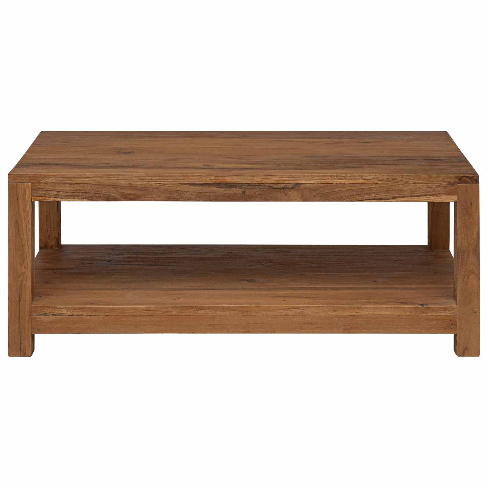 Natürlicher Couchtisch 100 x 50 x 40 cm Massives Teakholz