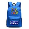 Rainbow Friends Cartoon School Backpack Kids Boys Girls Lightweight Oxford Fabric Bookbag With Ergonomic Shoulder Straps