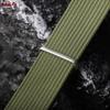 High Quality Ribbed Nylon Watch Band 18mm 19mm 20mm 22mm Comfortable Watch Straps Loop Military Washable Blet for Men Watchbands