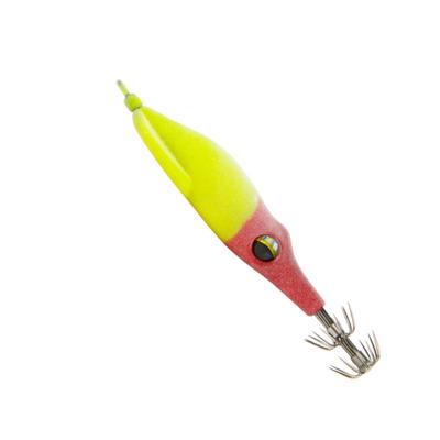 Bunte Runde Bauch-Köder 3D Künstliche Fischerei-Tintenfisch-Jig-Köder mit Garnelen-Designs für Effektives Angeln