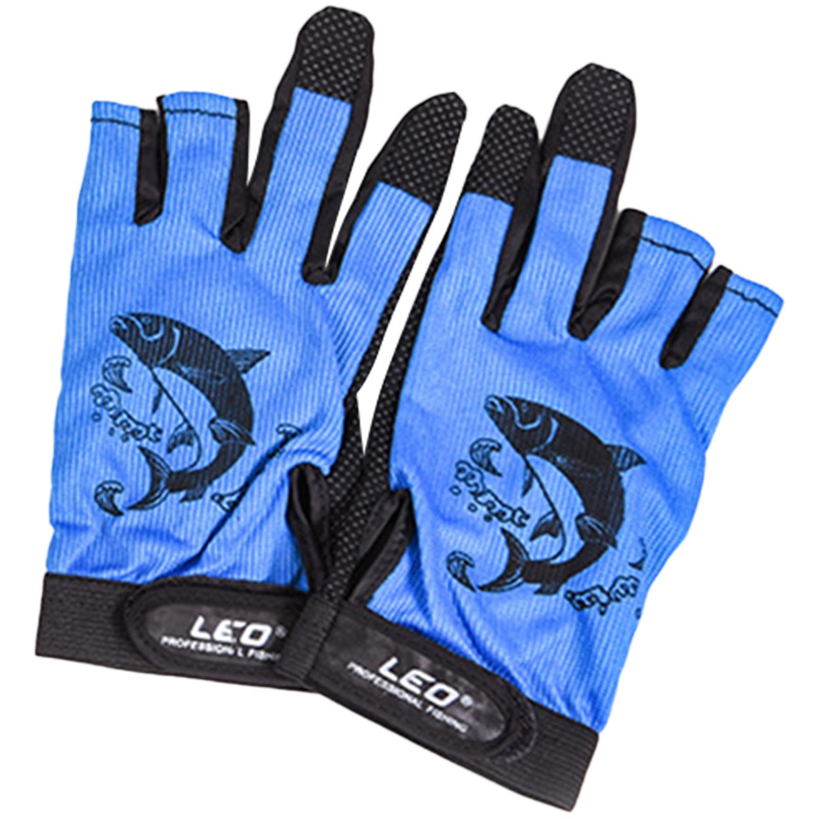 

Fishing Gloves Anti-Slip Quick Dry With Three Fingers Exposed Lightweight Outdoor Angling Gloves For Men Women