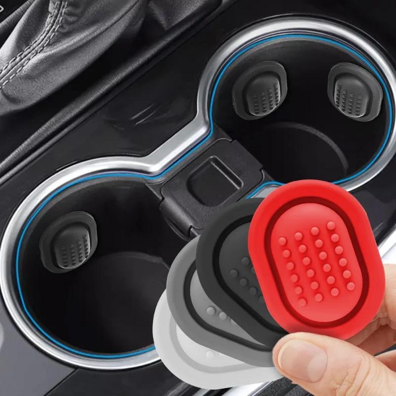 Car Water Cup Limiter Auto Water Cup Slot Anti Slip Silicone Pad Insert Slot Drink Bottle Self-adhesive Limiter Shock Absorber
