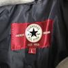CONVERSE padded jacket men L gray removable hood coat jumper(USED)