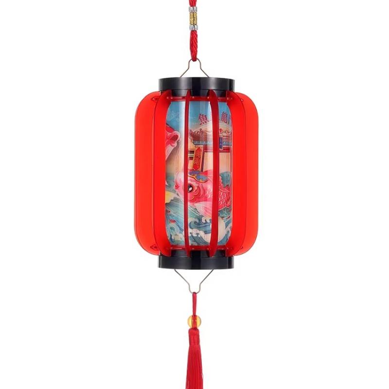 Horse Year New Year Lantern Chinese Style Red Handheld Lantern Tassel Cloth Lantern Hanging Ornament Festival Celebration