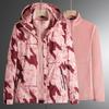 Outdoor Maple Leaf 3-in-1 Jacket: Detachable Camouflage Set with Fleece Lining, Waterproof, Ideal for Live Streaming Sales