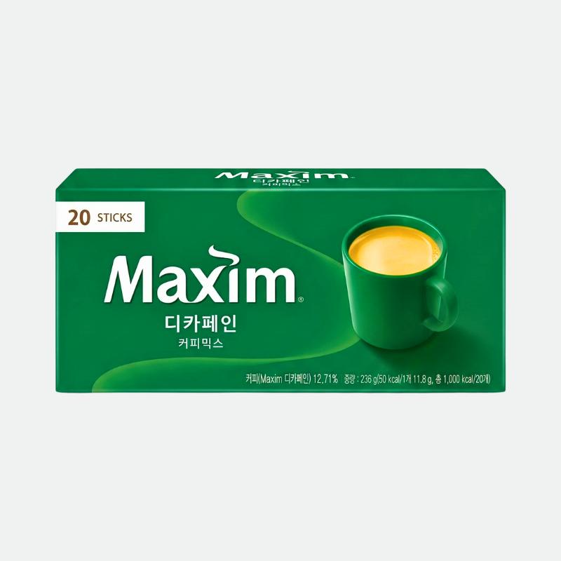 Korean Maxim Decaffeine Coffee Mix 20/50/100 Sticks / Instant Coffee sticks, Kfood, Authentic Korean Food 11.8g x 20 sticks