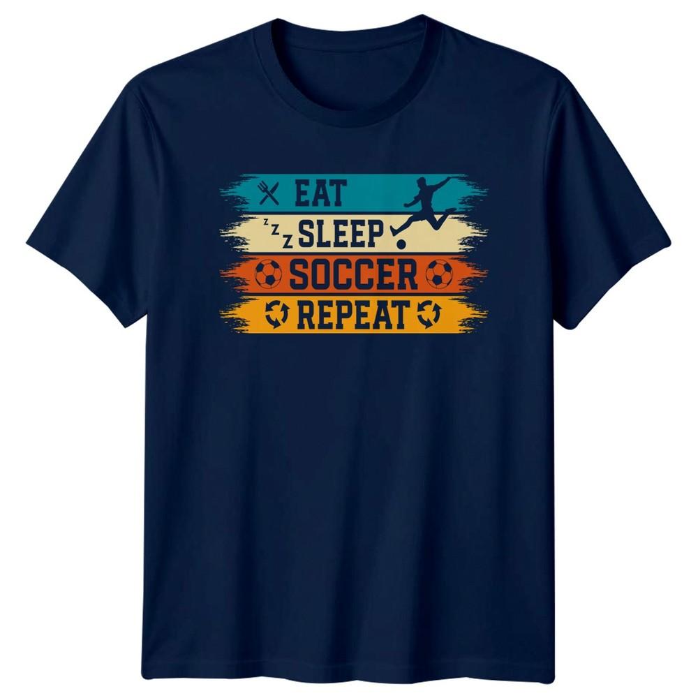 Eat Sleep Soccer Repeat TShirt Soccer Sports Gift For Him And Her