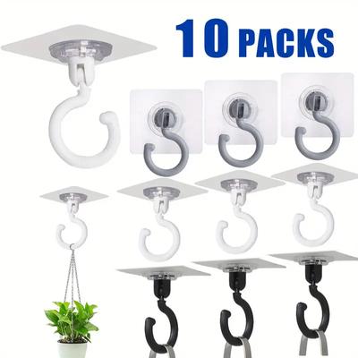 Home Use No Punching No Dead Angle Rotating Adhesive Hook Multifunctional Top Mounted Hook No Trace Wall Mounted Suction Type Strong Hook