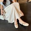 [Shei Su Yinyin] Half drag version~ 35mm inner height increase buckle with Mary Jane bag head half slippers women's sandals summer