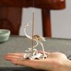 Creative Mini Aromatherapy Furnace, Home Indoor Zen Tea Ceremony Decorations, Metal Silver Crane Shape Small Incense Burner, 1Pc