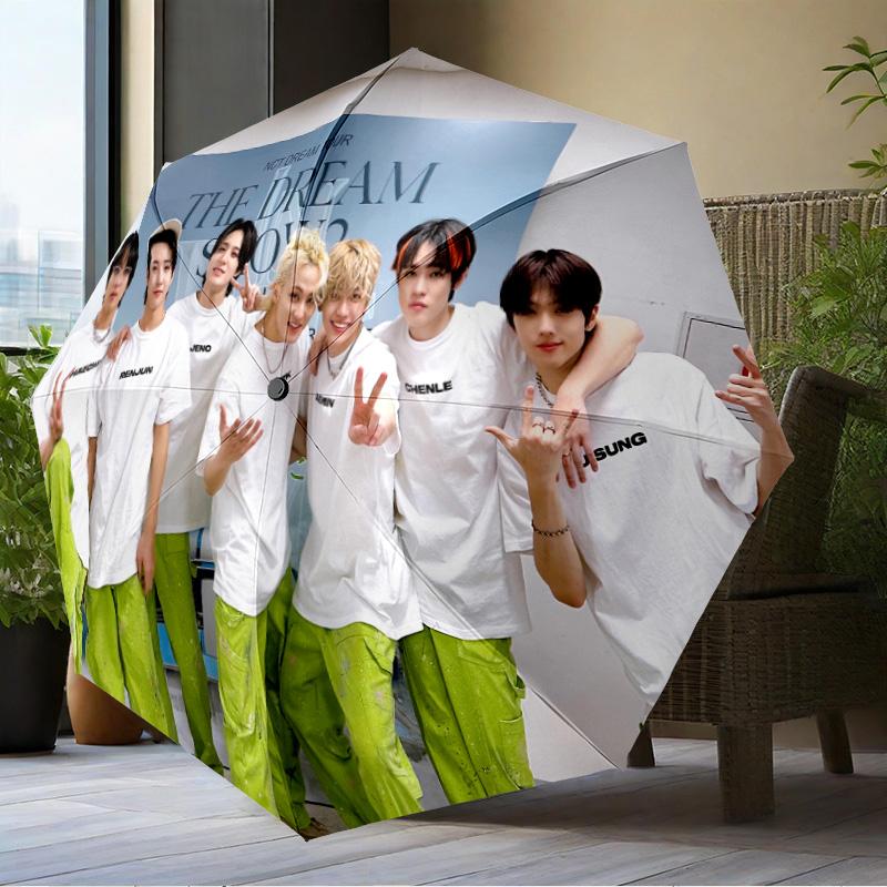 Seven-teen Group Umbrella Folding Umbrella, Automatic Umbrella 8-Frame for Travel, Camping Use Gift for Halloween Christmas