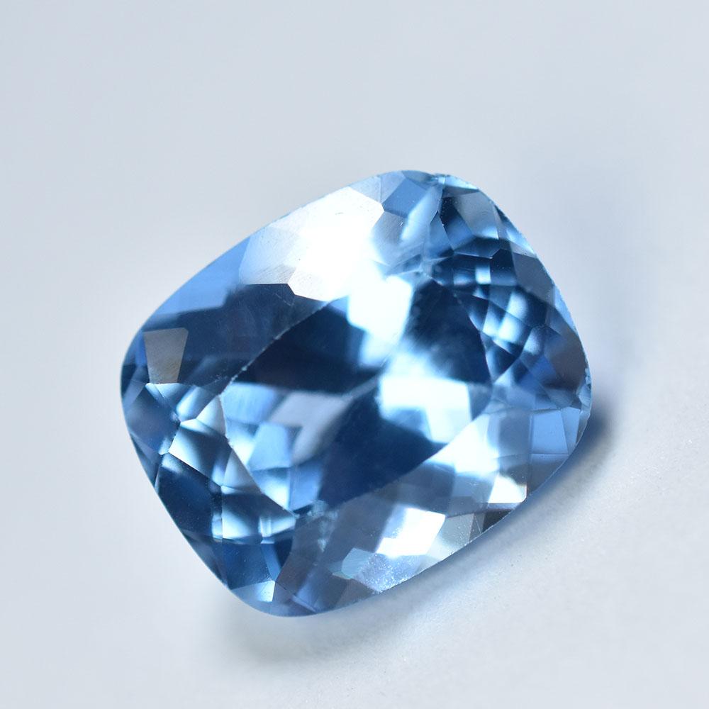 Natural Blue Sapphire Loose Gemstone Cushion Cut Flawless 14.8 Ct September Birthday Birthstone