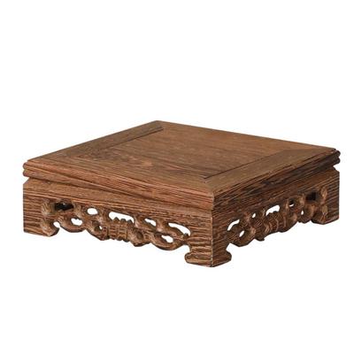 Pot Trays Footrest Wooden Support Wooden Flower Pot Tray Garden Potted Plant Base  Incense Burner
