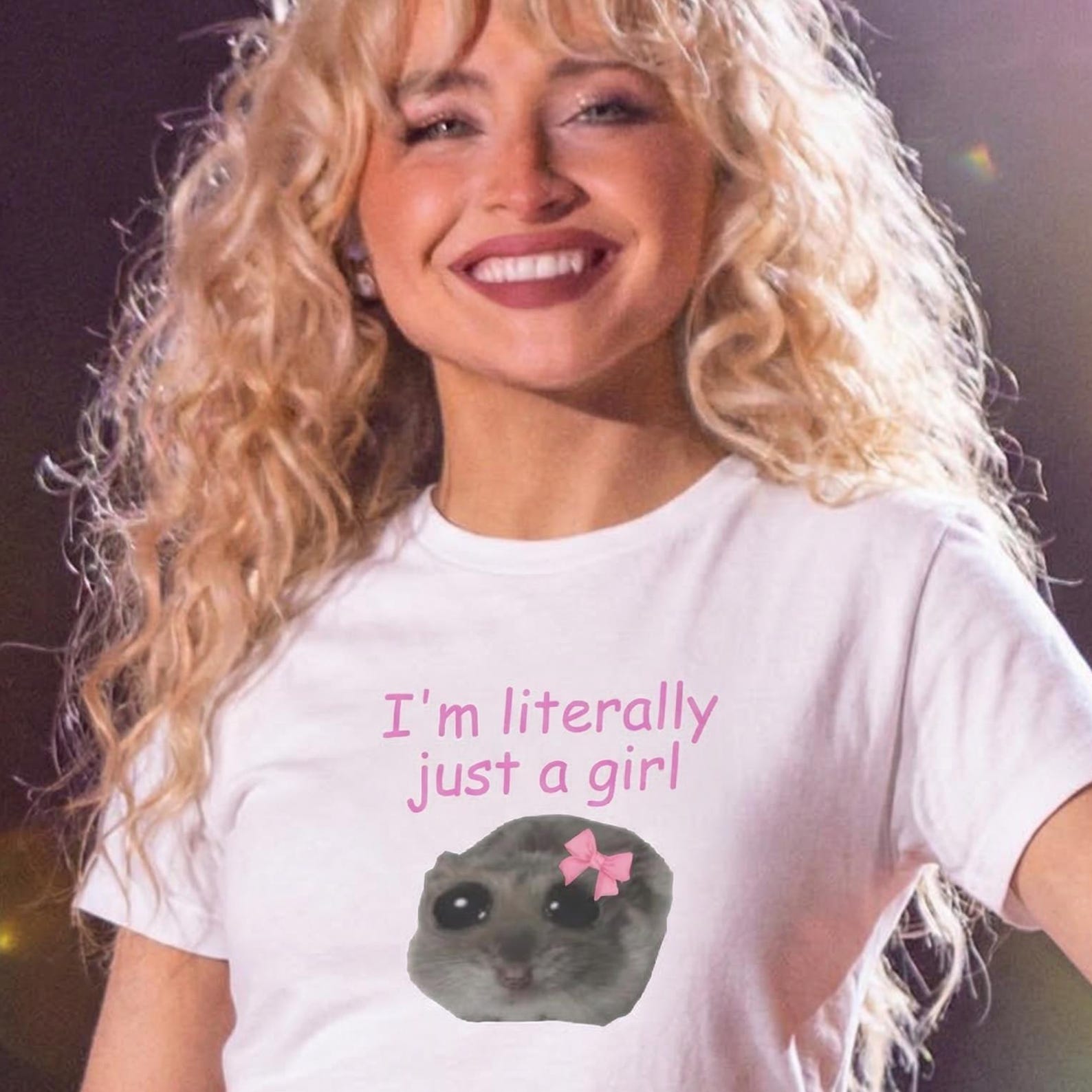 I m Literally Just a Girl Funny Meme TShirt, Sarcastic Silly Cute Gen Z Joke Tee, Gift Shirt for Quirky Girls XL
