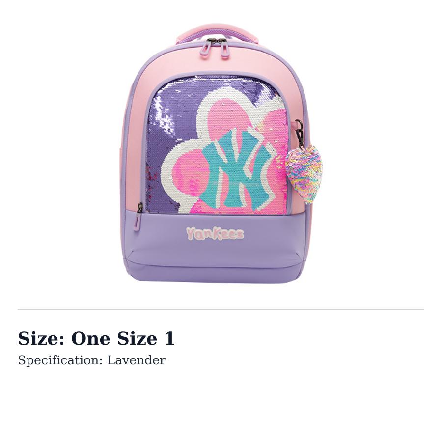 MLB Fabric 2 in 1 Earphone Case Backpack Regular Womens Pink Purple 7FBK0052N-50PKS One Size 1