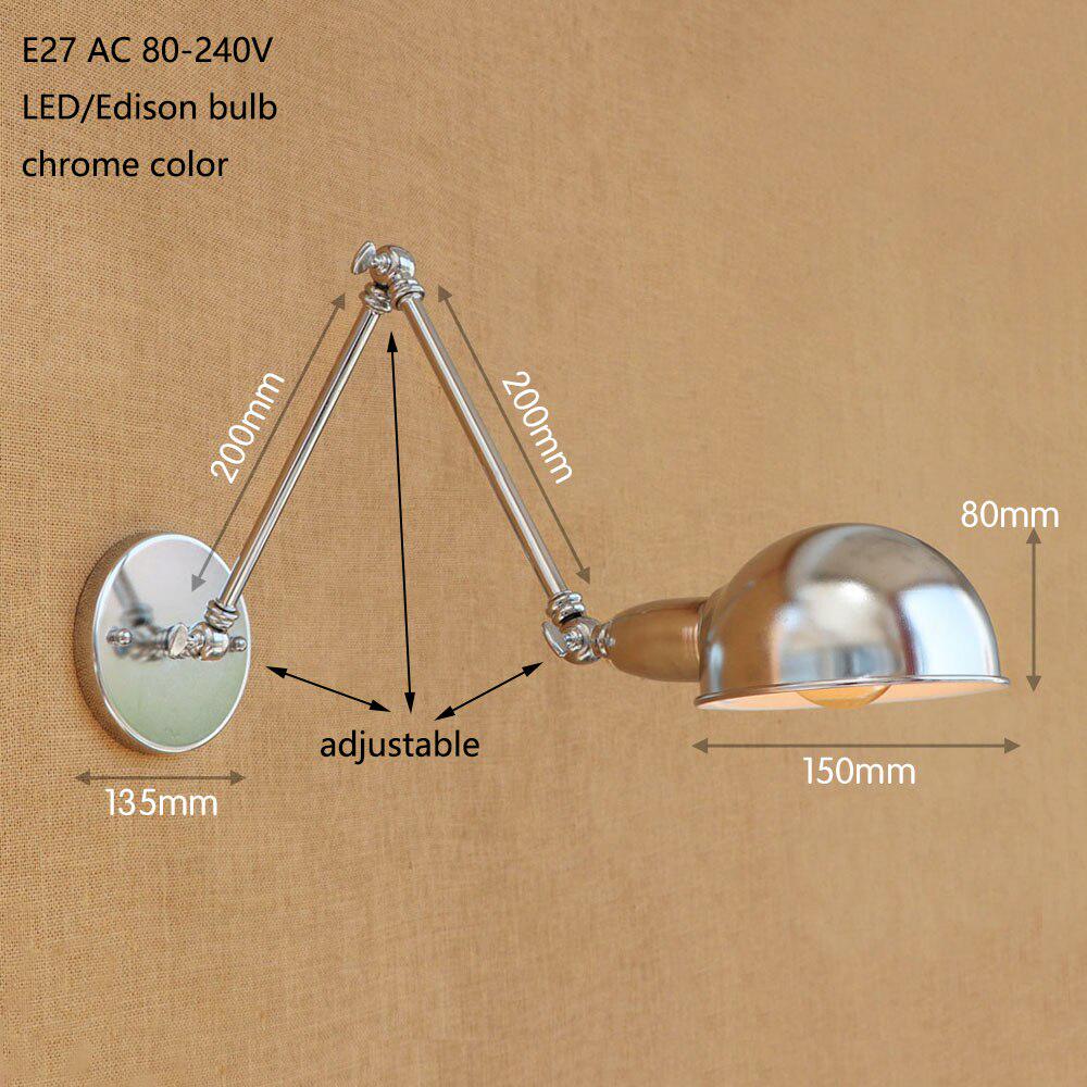 Industrial Retro Loft Brass Wrought Iron Wall Lamp E27/E26 Bedroom Bedside Bathroom Entrance Balcony Cafe Studio Lighting