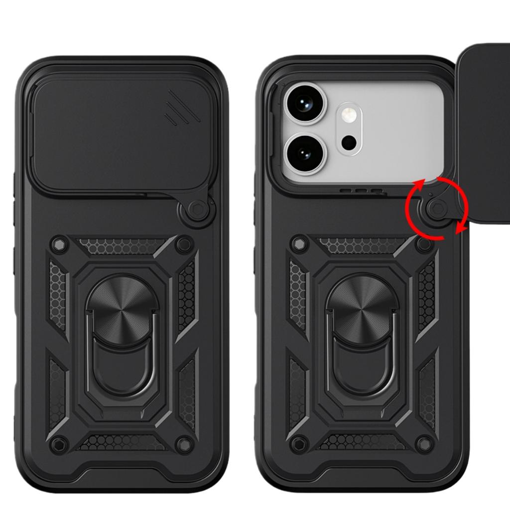 Armor Shockproof Case For Honor 600 Lite 600Pro Magnetic Ring Holder Slide Lens Cover For Honor 600 Honor600 Pro 5G Coque Funda