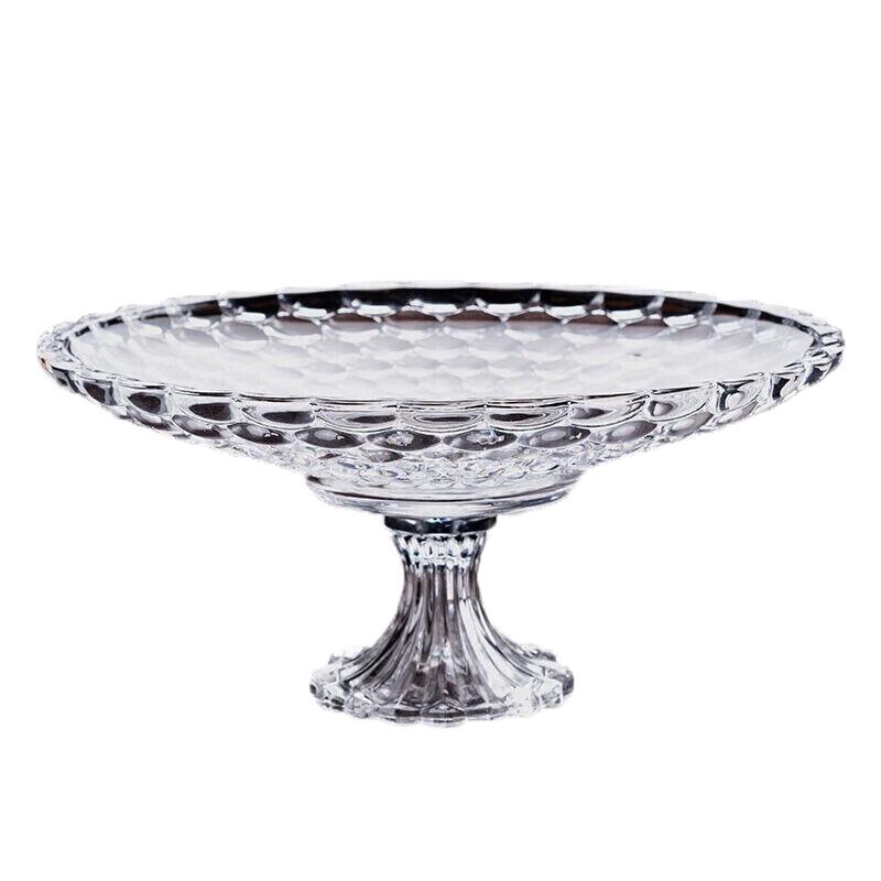 Elegant European Crystal Glass Serving Plate
