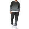 Men's Gradient Print Sweatshirt and Jogger Pants Set - Loose Fit Casual Two-Piece Outfit