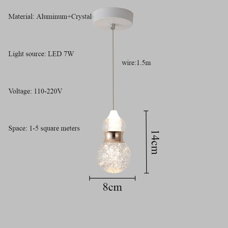 Modern Acrylic Crystal Apple Pendant Lamp Intelligent Health Home Lighting Nordic Bedside Board Balcony Home Decor LED Lights