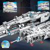 858PCS Heavy Attack Aircraft Building Blocks Space Battleship Artillery Ship Missile Assembly Bricks Toy Children Holiday Gift