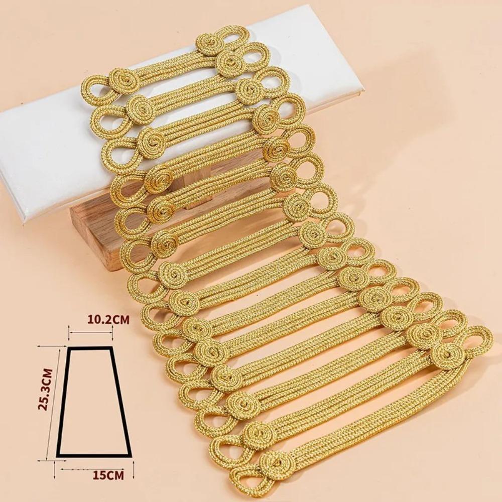 Large Size Clothing Applique Gold Cord Clothing Applique Patches Neckline Embellishment