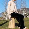 Soft Rubber Seats Telescoping  Folding Stool Collapsible Foldable Retractable Stool  Adult