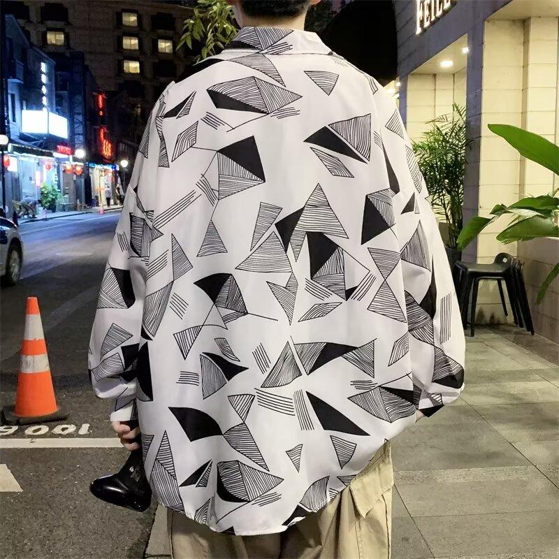 2024 Casual Long Sleeved Shirt Ins Loose Shirt Men'S Summer Trend Versatile Casual Jacket