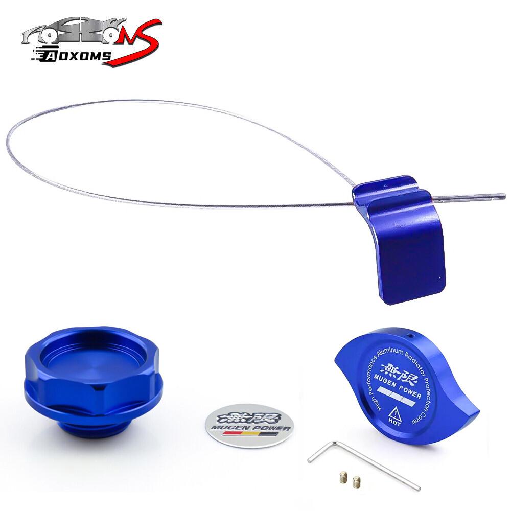 Blue Oil Filler Cap+ Radiator Cap+ Oil Dipstick For Honda Acura K24 K Series