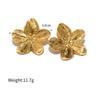 ERESI Boucle Doreille Bijoux  Bulk Waterproof 18K Gold Plated Stainless Steel Flowers Fashion Jewelry Earrings