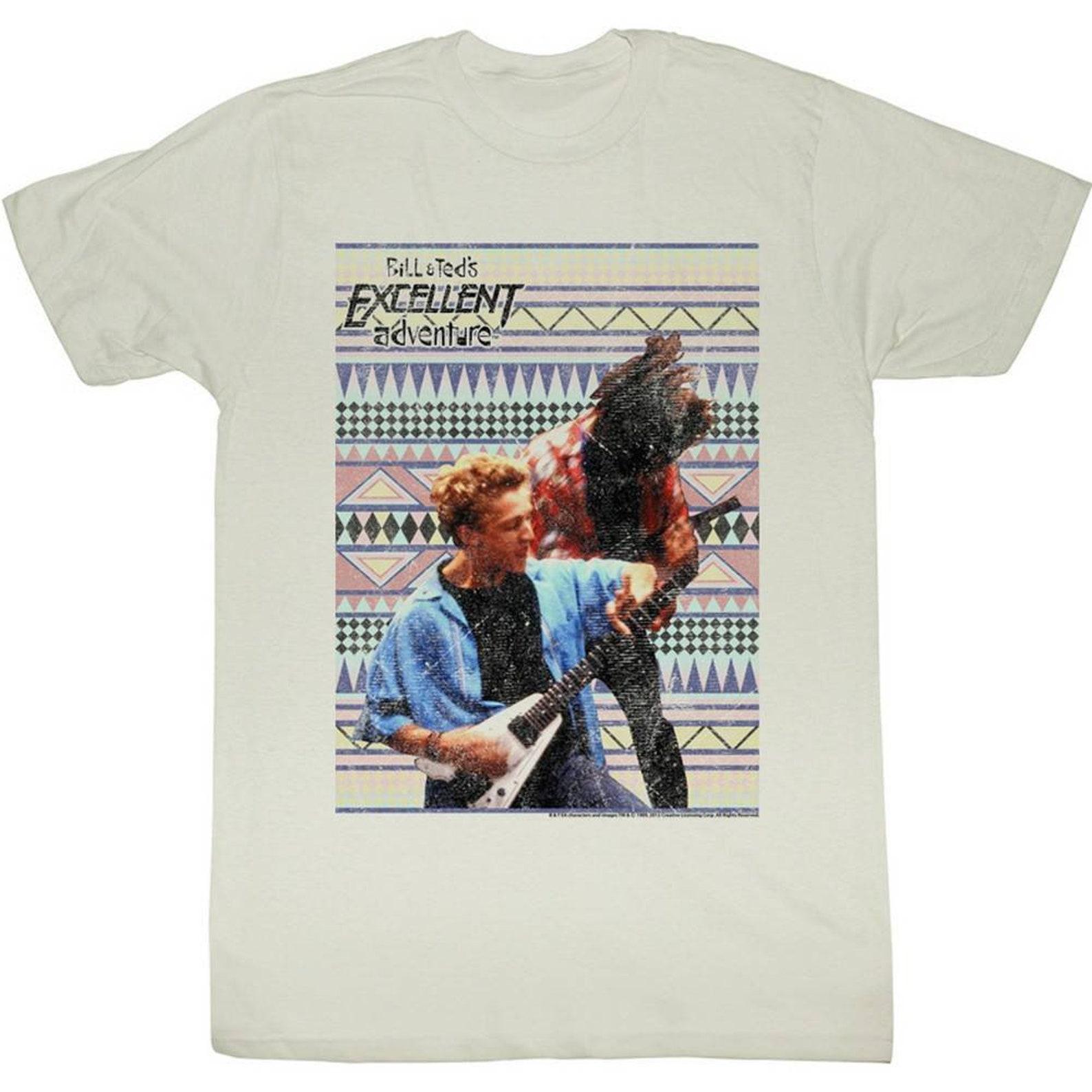 Bill and Ted Rockin Out Natural Adult T-Shirt 4XL
