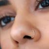Fake Piercing Copper Women Girls Men Titanium Ring Twisted Rope Fake Nose Ring Nose Hoop Rings