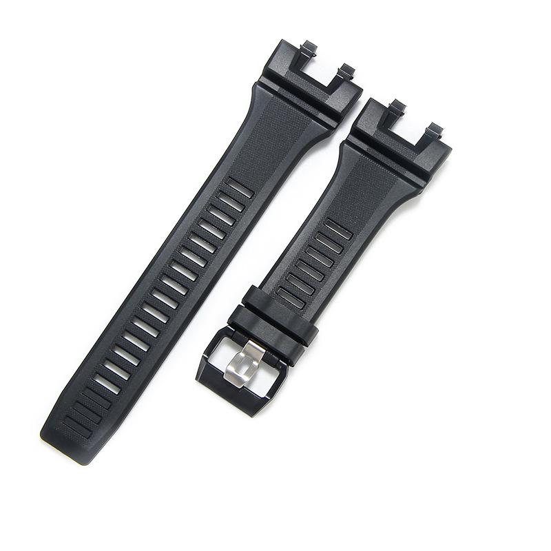 

Полимерный ремешок для часов, совместимый для Casio GBA-900-1 4A 7 900RD 900 женский каучуковый спортивный браслет на запястье с застежкой-пином чёрный