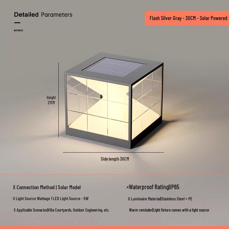oeny 2388 Solar LED Pillar Head Light