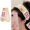 Lovely Floral Design Hair Band Secure Bang Holder Soft Fabric Daily Wear Sports Travel Hair Accessories Headwear