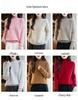Women's 100% Pure Wool High Neck Cable Knit Sweater, Thickened Loose Fit, Autumn/Winter 2026 Style.