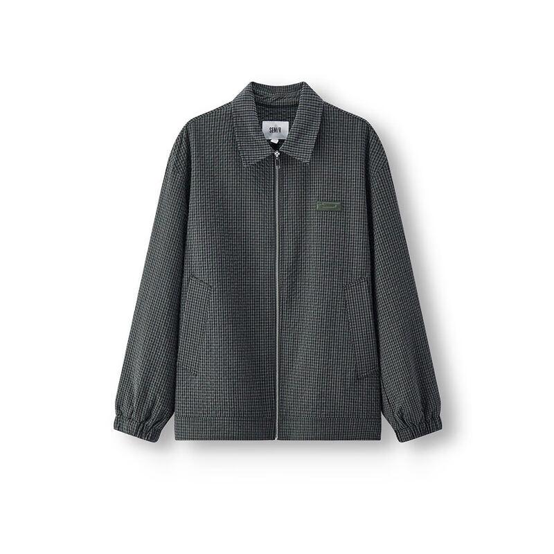 Semir Men's Plaid Textured Lapel Jacket